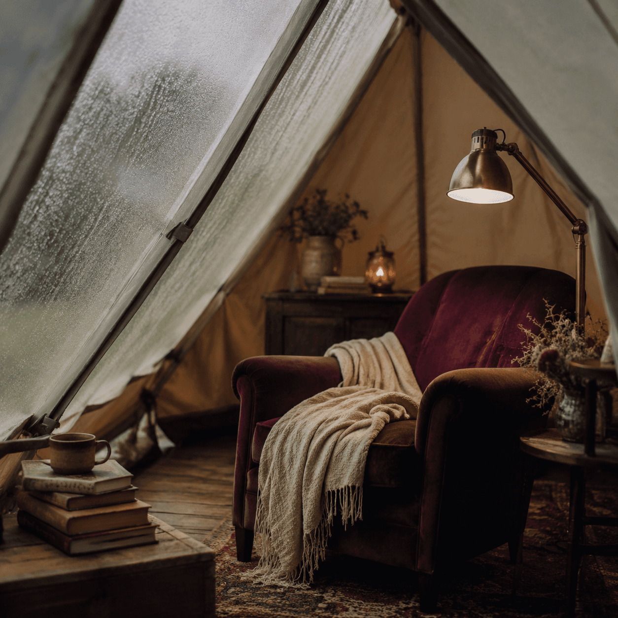 Rainy Reading Tent